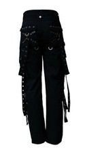 Schwarze lange Gothic Hose Herren von Lucyfire
