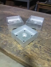 Post Base, Anchored 6x6 heavy cast aluminum. Contractor Pack of 3.  MADE IN USA