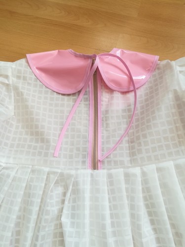 Adult Baby Dress Sissy PVC PATENT Diaper Plastic White DRESSES XL - Picture 3 of 9