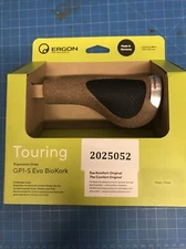 Ergon GP1 Evo BioKork Grips - Lock-On, Small, Black/Tan