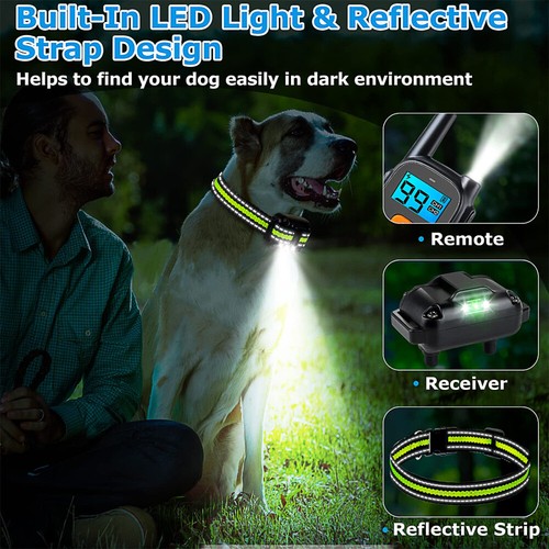 Elektroschock Pet Dog Training E-Halsband Anti-Bark Obedience Stromschlag 800M - Bild 10 von 14