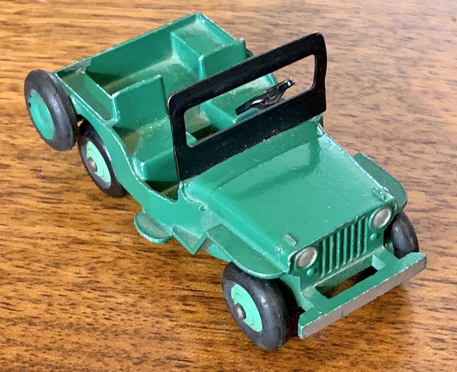 Dinky Toys Jeep 25Y Green Civilian Side Mount Spare Nice Example Free Shipping | eBay