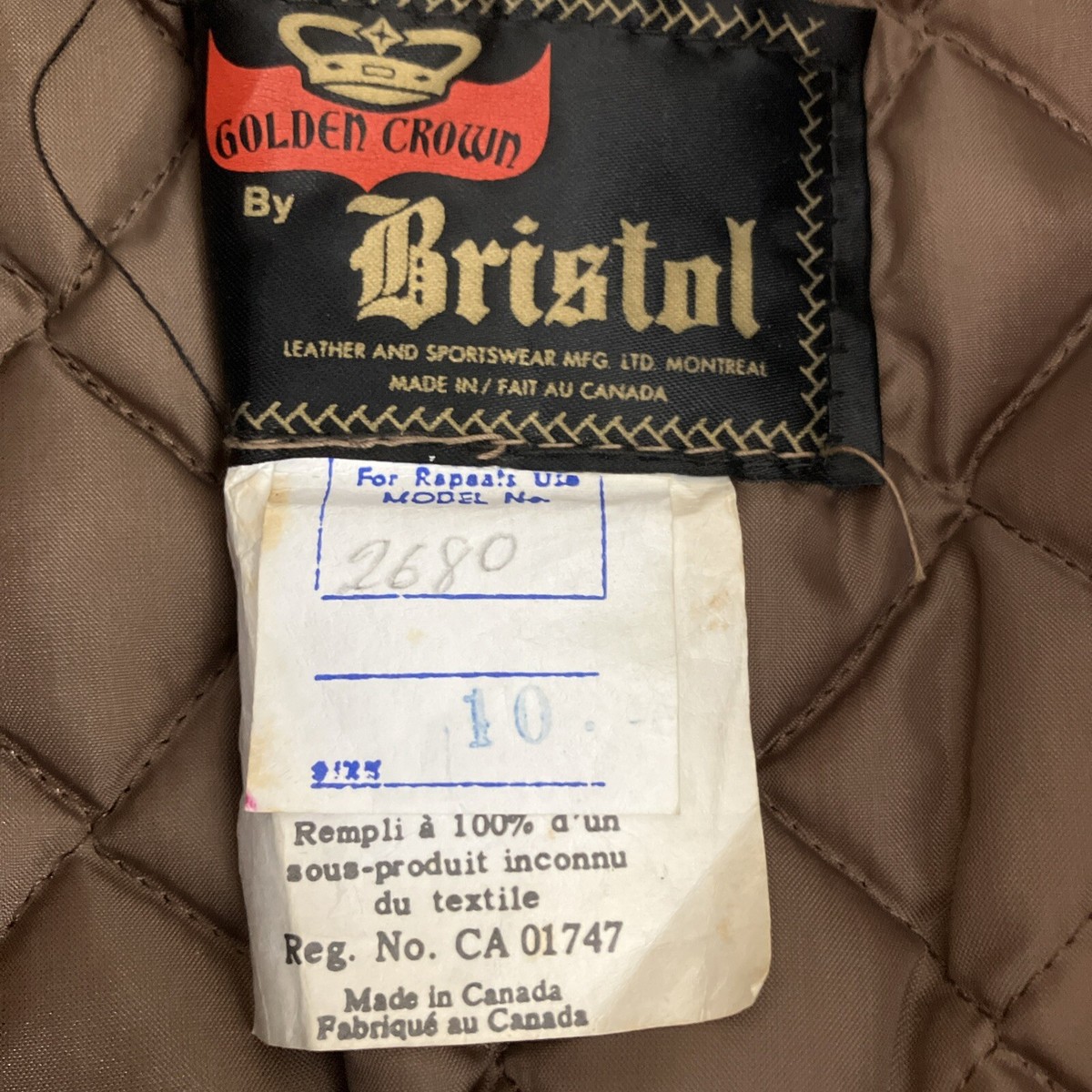 Golden Crown Bristol Vintage 60s 70s Fitted Motorcycle Jacket