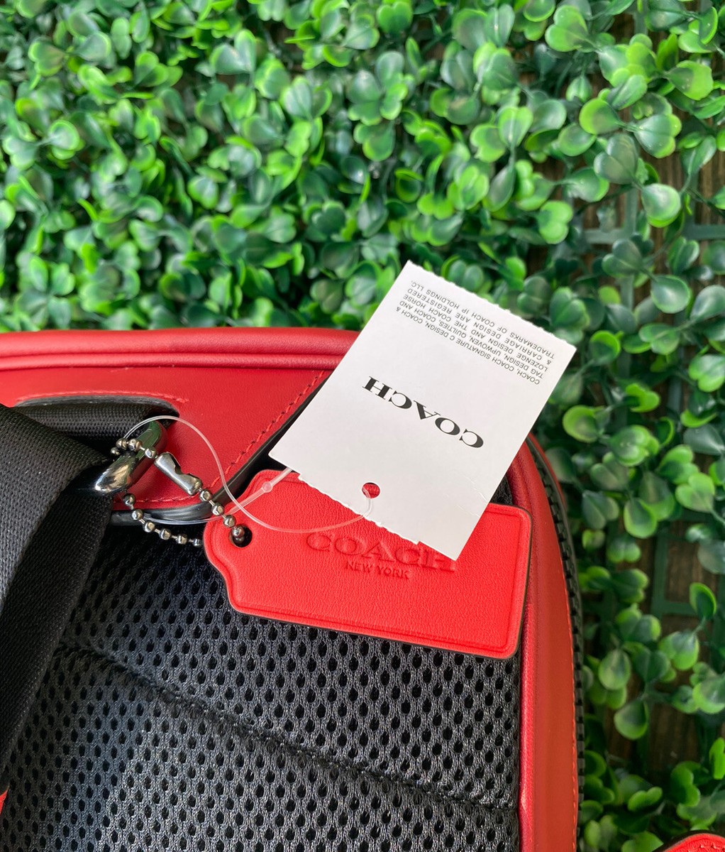 COACH Track Pack In Colorblock Signature Canvas/Crossbody Bag | eBay