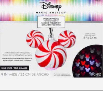 Disney Mickey Mouse Magic Holiday MotionMosaic Hanging Projection Ornament- NEW
