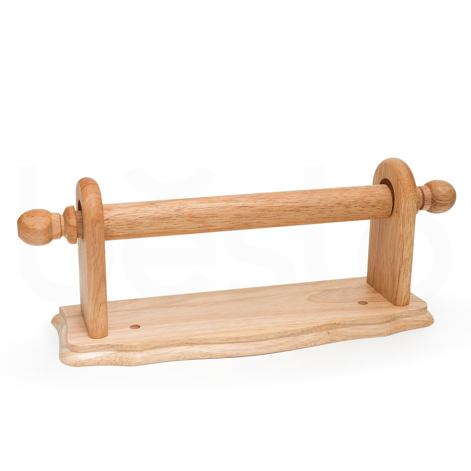 Kitchen Towel Holder Wooden Free Standing - Wall Mounted Anti-Slip Roll Holder