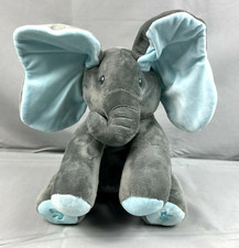 Peek-A-Boo Elephant Plush Toy, Animated and Sings, Blue/Gray - GREAT CONDITION