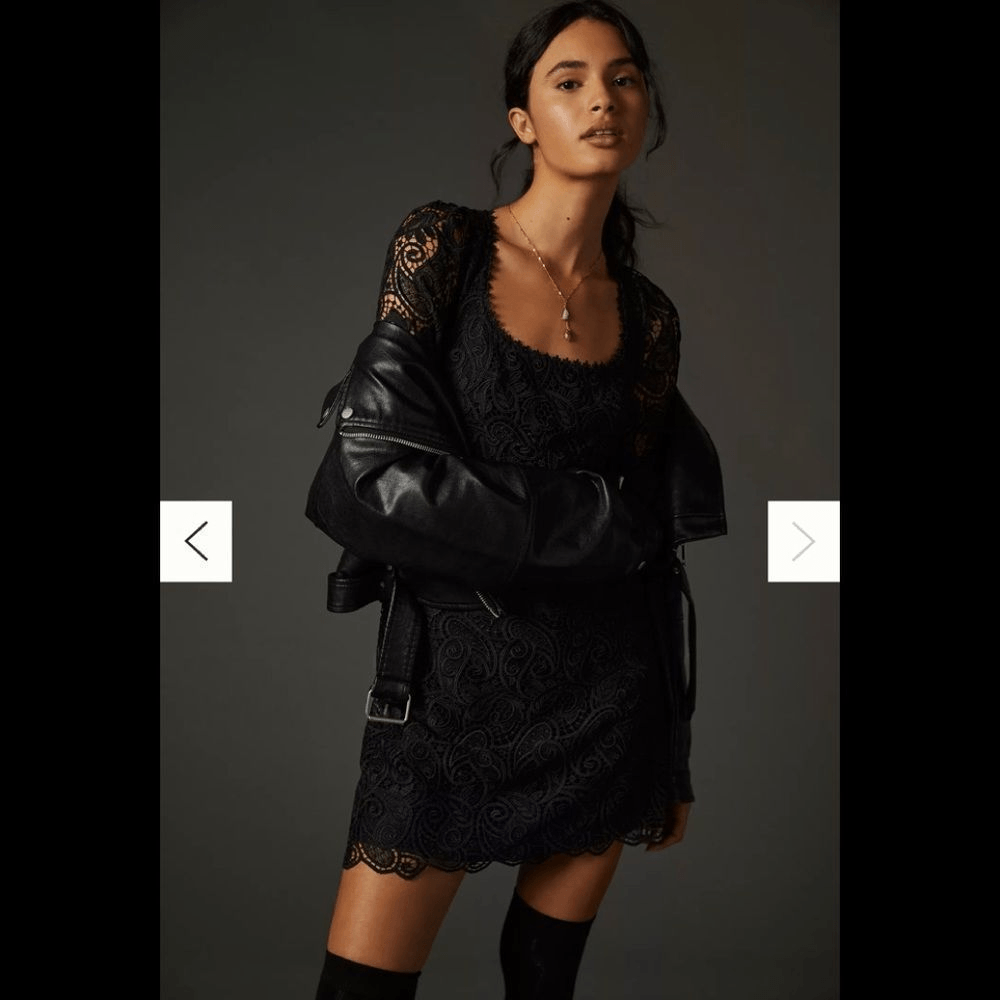 black lace dress anthropologie Asymmetrical Lace Maxi Dress