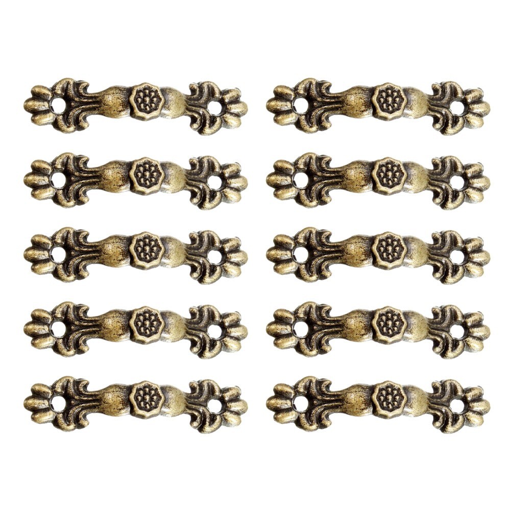 Rustic Bronze Jewelry Box Handle Set with 10pcs Antique Drawer Handles