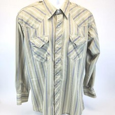 Ruddock Western Vintage Shirt Pearl Snap Stripped Cowboy Mens XL