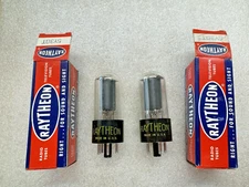 NOS NIB Raytheon 5Y3GT Matching Pair Rectifier Tubes