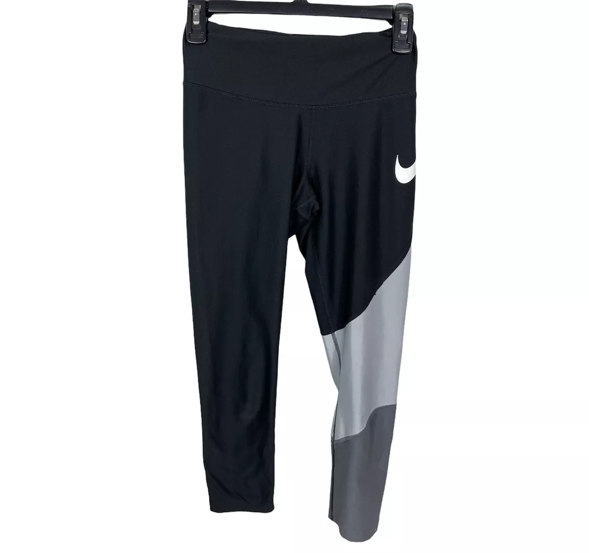 NIKE Womens DRI FIT Compression Pants Leggings XS Black Gray