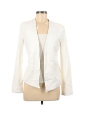 Topshop Women White Blazer 8