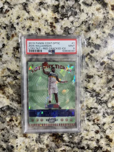 Zion Williamson Rookie Contenders Optic Red Cracked Ice PSA 9 || POP 12 || SSP