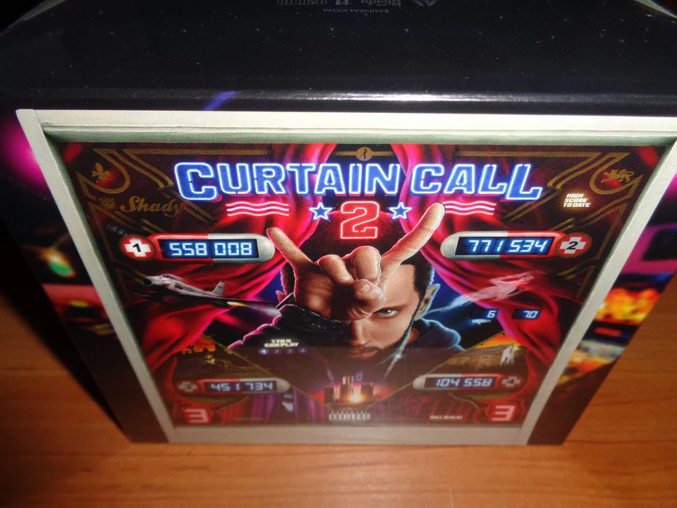 NEW Eminem Curtain Call 2 CD Box Set Size X-Large "Horns" T-Shirt  - Image 2 of 3