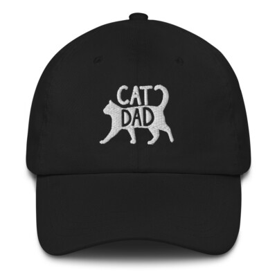 Cat Dad Hat Fathers Day Kitty Feline Funny Pet Owner Kitten Gift Birthday  Cap