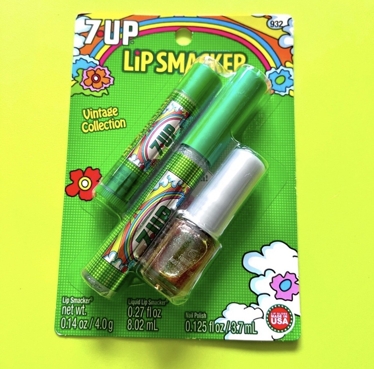Vtg Bonne Bell Lip Smacker Collection 7UP Balm Liquid Gloss