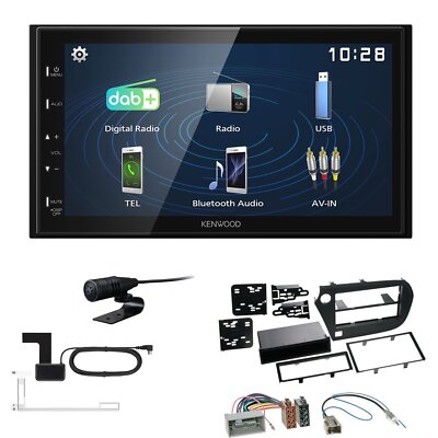 Kenwood 2DIN DAB+ Autoradio für Honda Insight 2009-2013 schwarz