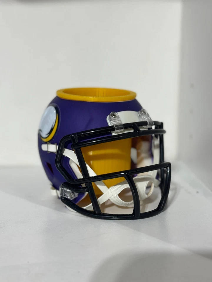Mini organizador de escritorio de casco Minnesota Vikings - decoración de oficina/mancave de la NFL Foto 3 de 3