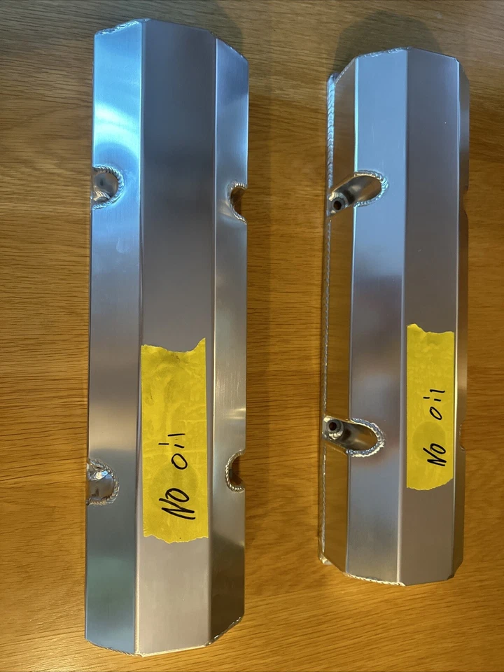 RPC SBC Fabricated Flat Aluminum Valve Covers Clear Anodized  - Image 4 of 4