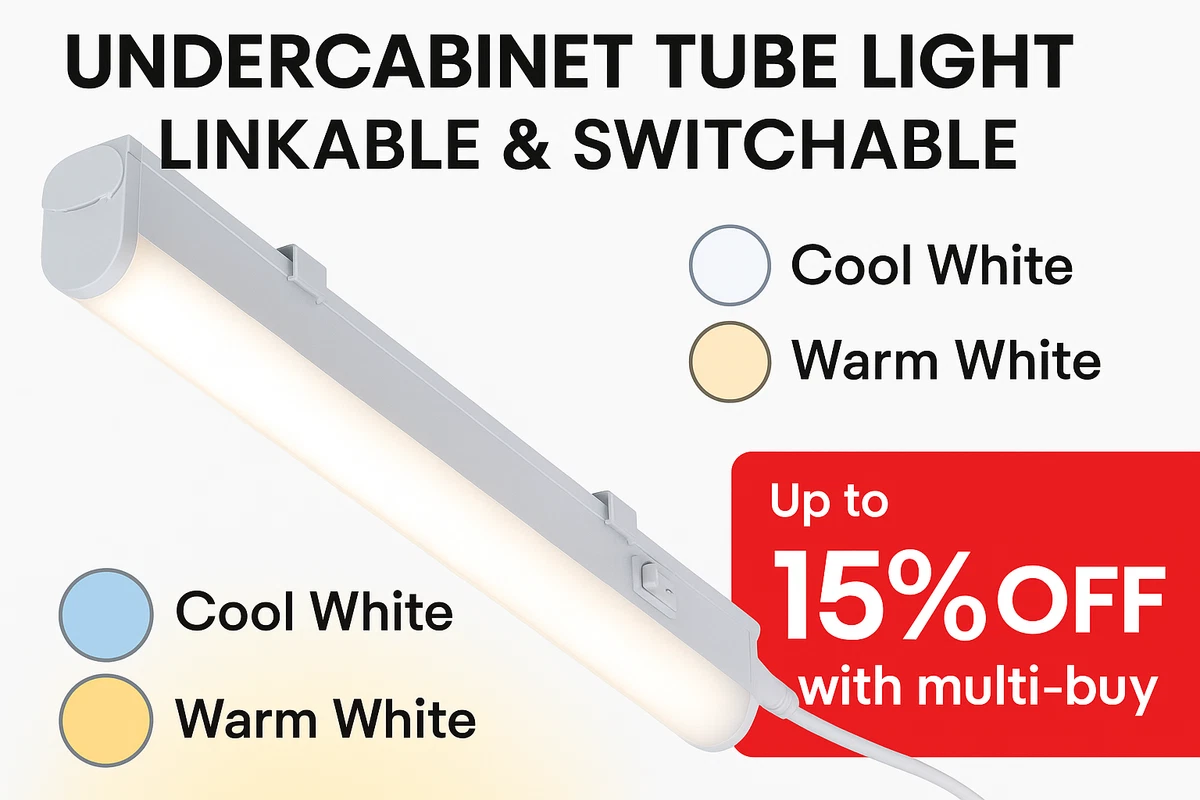 LED VINCULABLE COCINA DEBAJO DEL ARMARIO ARMARIO TIRA LUCES ENLACE BLANCO FRÍO CÁLIDO