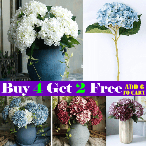 1x Artificial Hydrangea Flowers Bouquet for Wedding Home Party Table Room Decor
