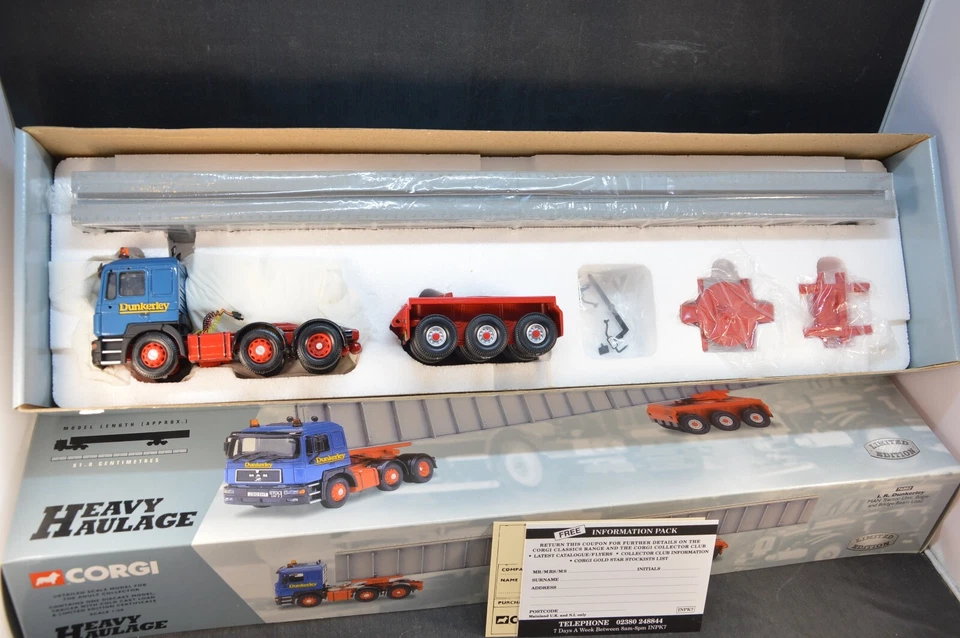 CORGI 76802 HEAVY HAULAGE I.R. DUNKERLEY LIMITED EDITION SCALA 1/50 - Immagine 2 di 4