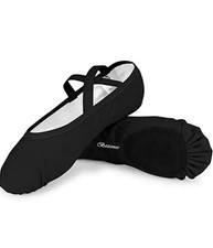Bezioner Girls Canvas Ballet Shoes Ballet Slipper for Women, Yoga Shoes 42