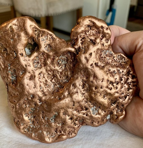 Huge 2.32lb Raw Native Copper Nugget Slab Keweenaw Mich Mineral Gem Crystal Rock - Picture 7 of 14