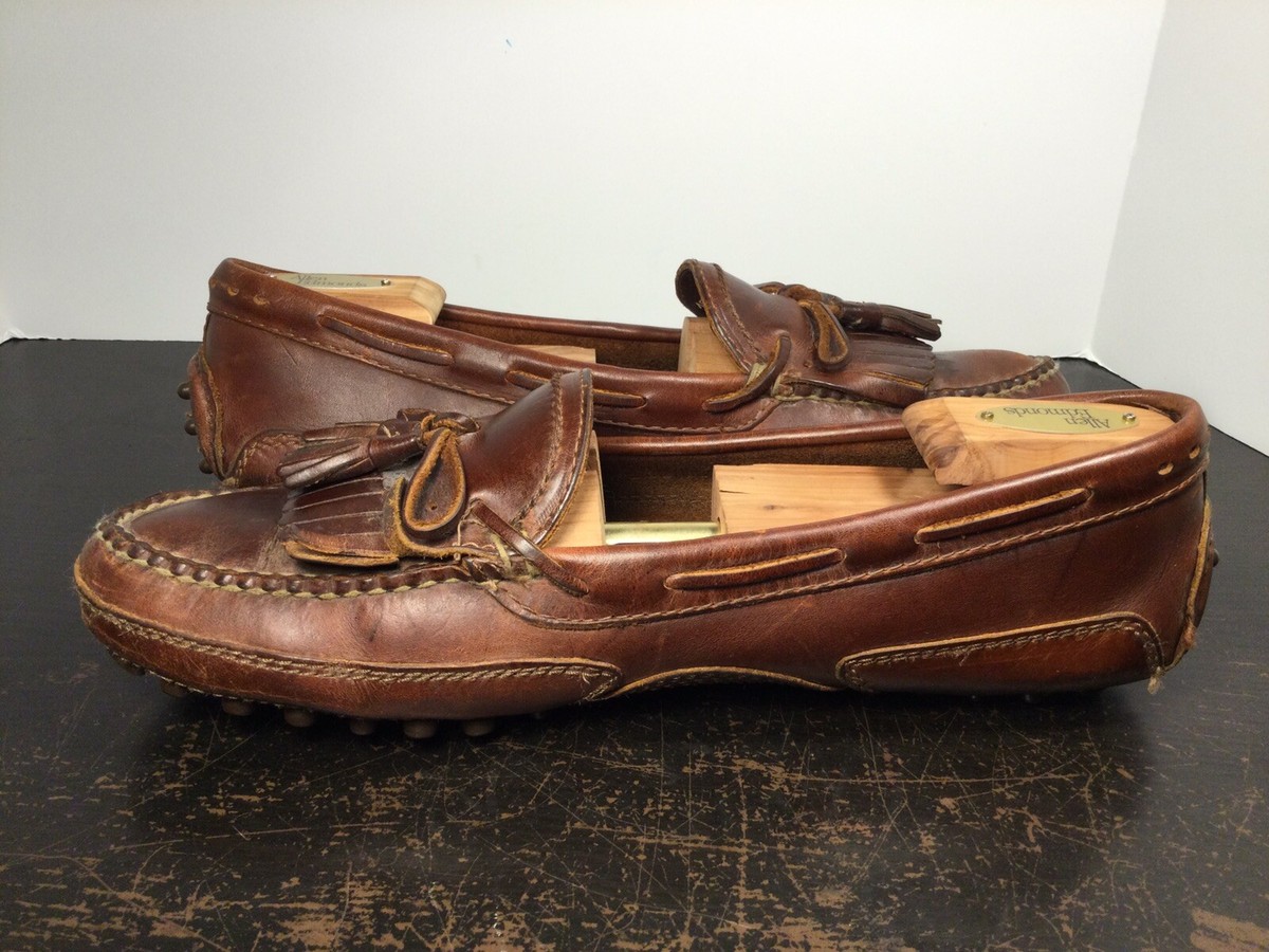 vintage Velocity woven leather shoes fisherman loafers Brazil Y2K preppy 10.5 D Vintage Woven Leather Huarache Sandals: Saks Fifth Avenue  main image 3