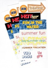 3 sheets SUMMER Quotes Phrase TITLE BEACH Water Scrapbook Stickers DCWV