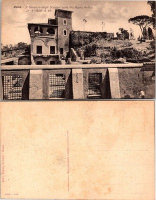 Roma Sepolcro degli Scipioni Postcard 1929 Via Appia Antica Vintage Unposted