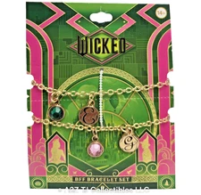 WICKED Glinda & Elphaba BFF Bracelet Set "Best Friends Forever" New