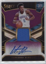 2018-19 Panini Select Rookie Jersey Purple Prizm 60/99 Hamidou Diallo Auto 17pt