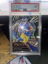2023 Panini Select - Club Level Puka Nacua #224 Zebra Prizm Die-Cut (RC)