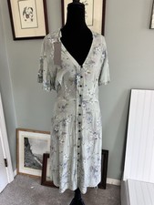 Reformation Sunday Math & Flowers Print Green Midi NWT L Math Teacher Vibes