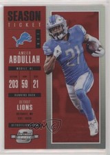 2017 Panini Contenders Optic Season Ticket Red Prizm /199 Ameer Abdullah #27 7l6
