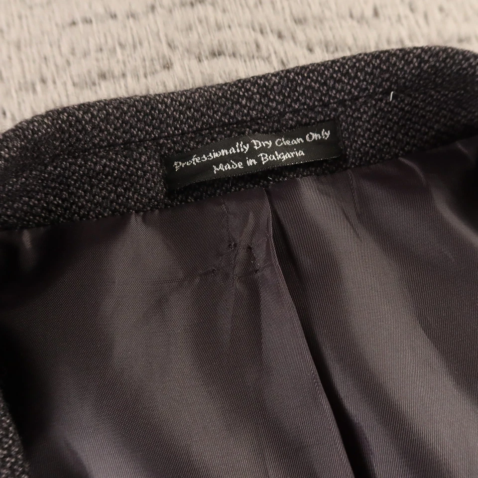 Chaqueta de tweed de colección 2XL 50R gris grano de cebada 100 % lana lana blazer Foto 3 de 4