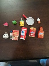 Shopkins Grocery Product Lot of 10 Mini Foods Toys Collectibles