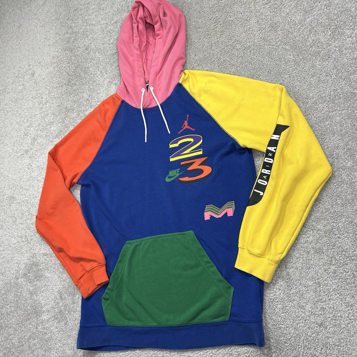 Nike Air Jordan Colorblock Hoodie Sweatshirt Size medium