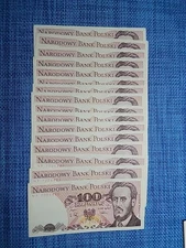 Poland 100 zlotych 1988 P-143e  AU (each) Banknotes Money  060925-3