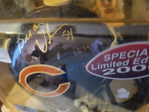 Brian Urlacher ROOKIE YEAR Signed Mini Helmet / ONLY 54! HALL OF FAME!
