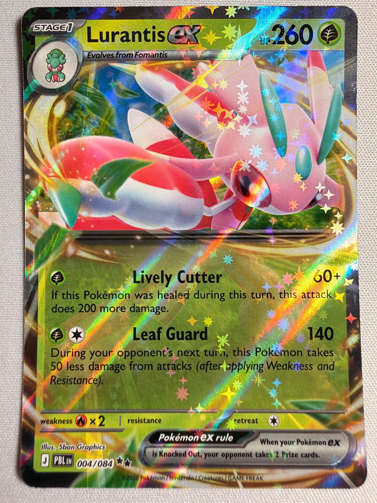 Pokémon Lurantis ex 004/084 – Pitch Black – Holo Double Rare