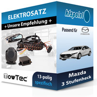 für Mazda 3 Stufenheck 11.2018-Jetzt Towtec E-Satz 13Polig Fahrzeugspezifisch FP