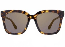 DIFF Eyewear Dark Tortoise Sunglasses With Case