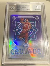 2016-17 Panini Excalibur Ben Simmons Crusade Purple /49 76ers BGS 9