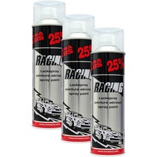 3 bombes de vernis - Brillant - Carrosserie voiture - Racing - Transparent - 500