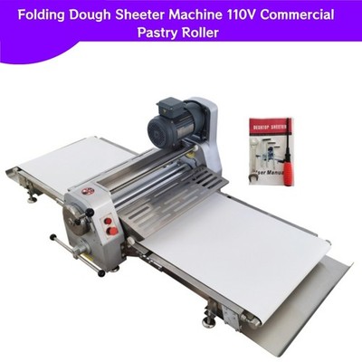 Commercial Folding Pastry Sheeter 110V 550W Dough Press Roller Machine 0-32mm