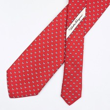 Corbata de seda Salvatore Ferragamo mariposa sobre rojo