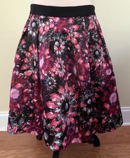 Ted Baker Floral Jewel Short Pockets Pink Black Skirt SIZE 3
